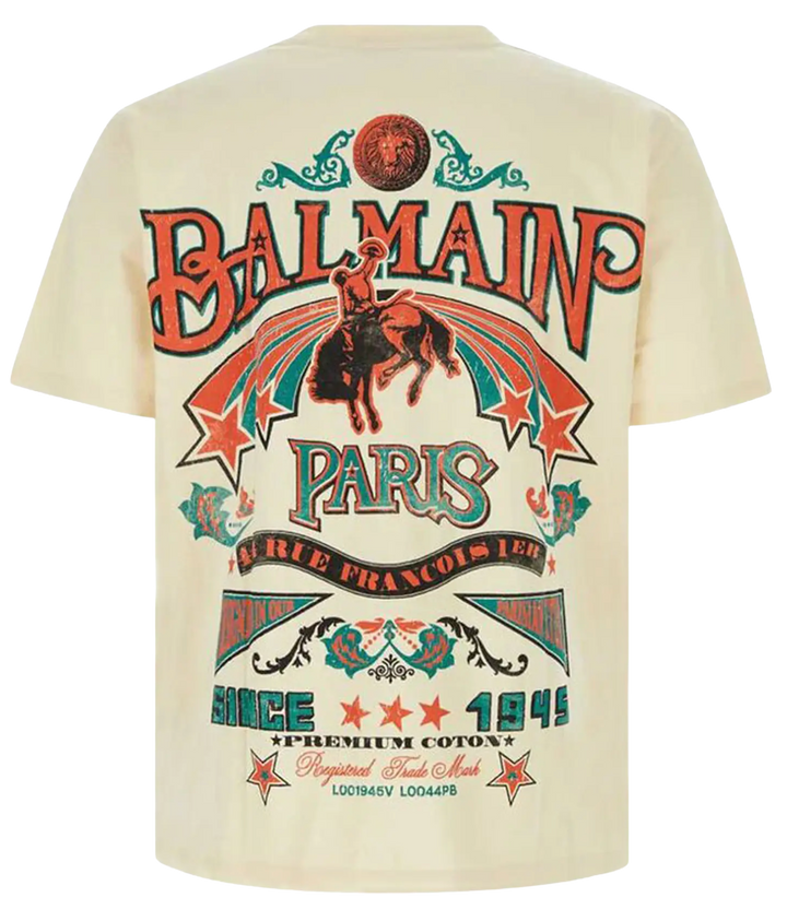 Balmain 'Western Print' Cream Shirt