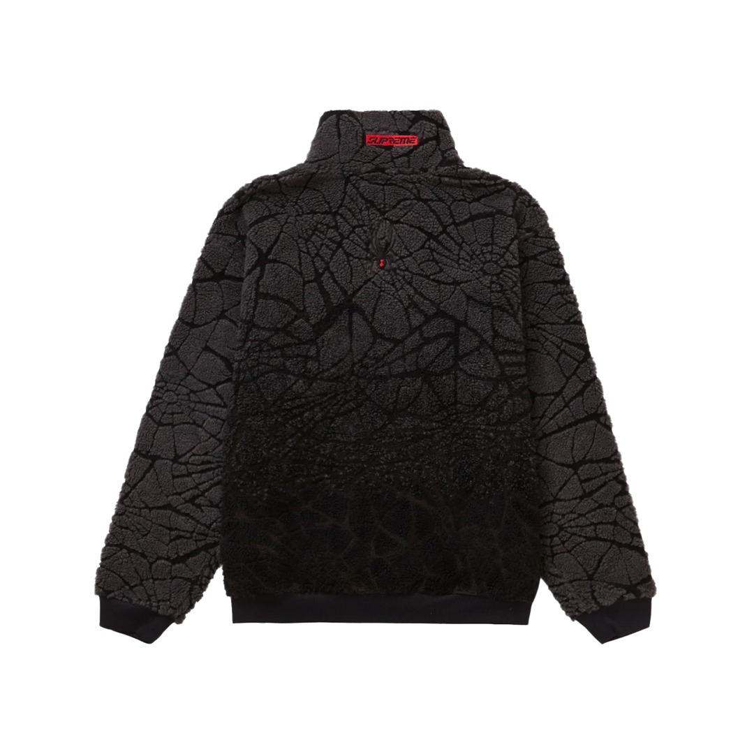 Supreme Spyder Web Polar Fleece Jacket Black