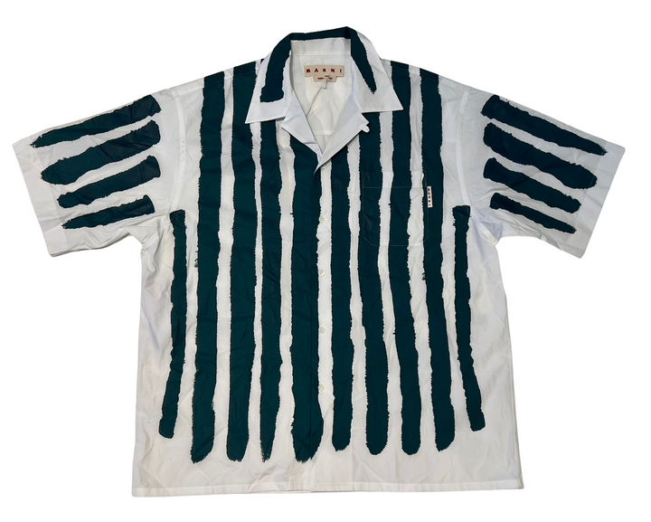 Marni 'Emerald' Watercolor Stripe Shirt