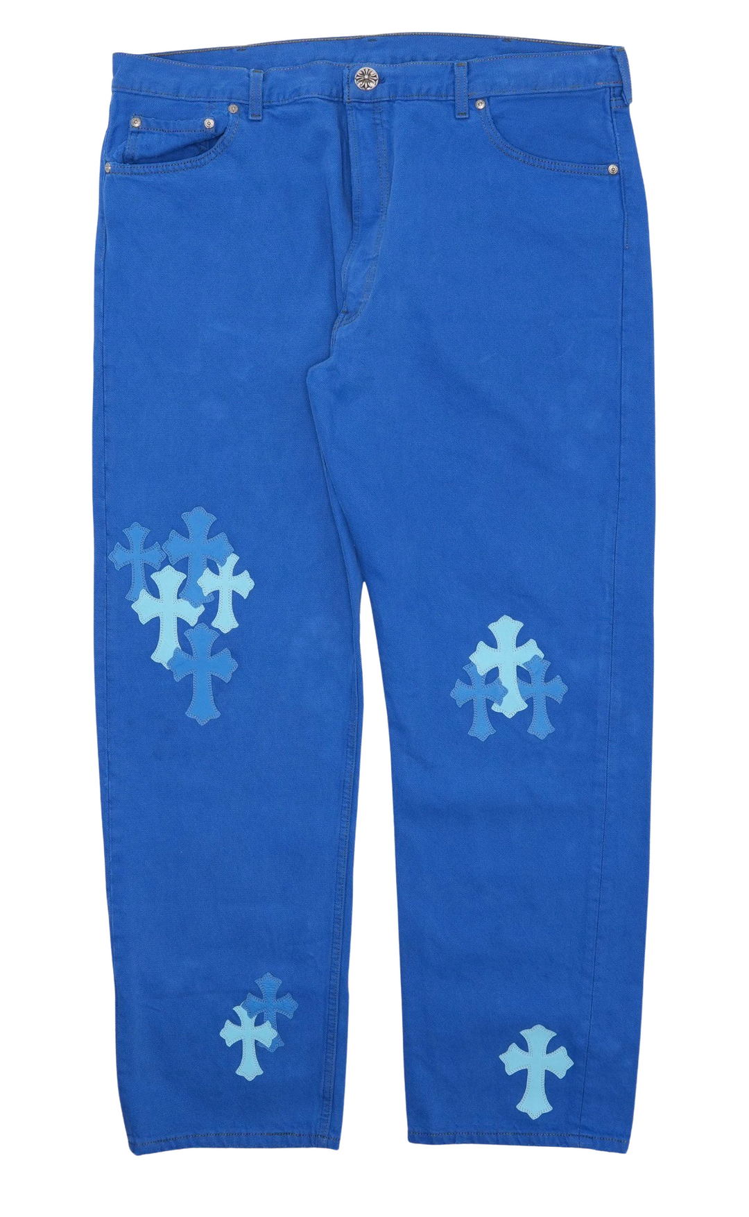 Chrome Hearts 'Blue Cross Patch' Blue Levi's 501 Jeans