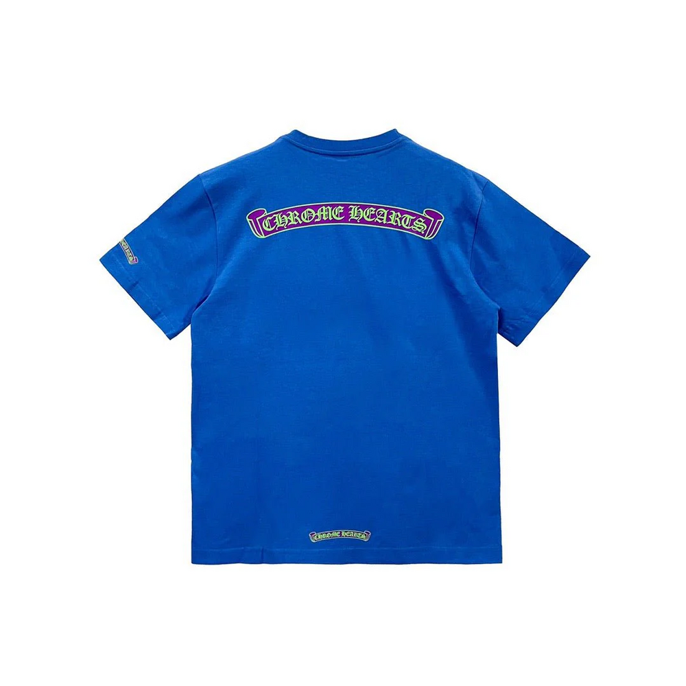 Chrome Hearts 'Scroll Logo' Tee Blue