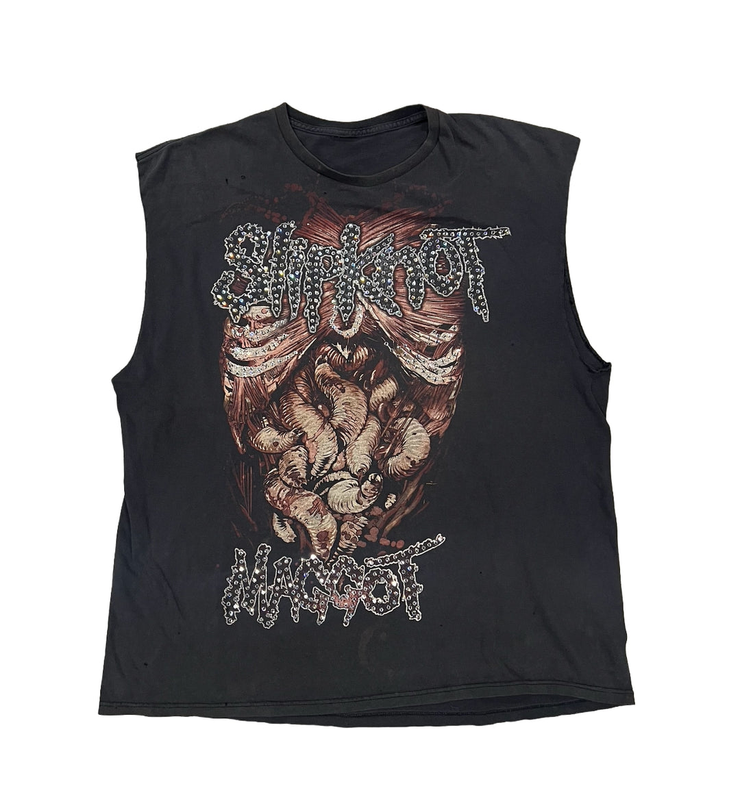 Slipknot 'Maggot' Rhinestone Vintage Cutoff