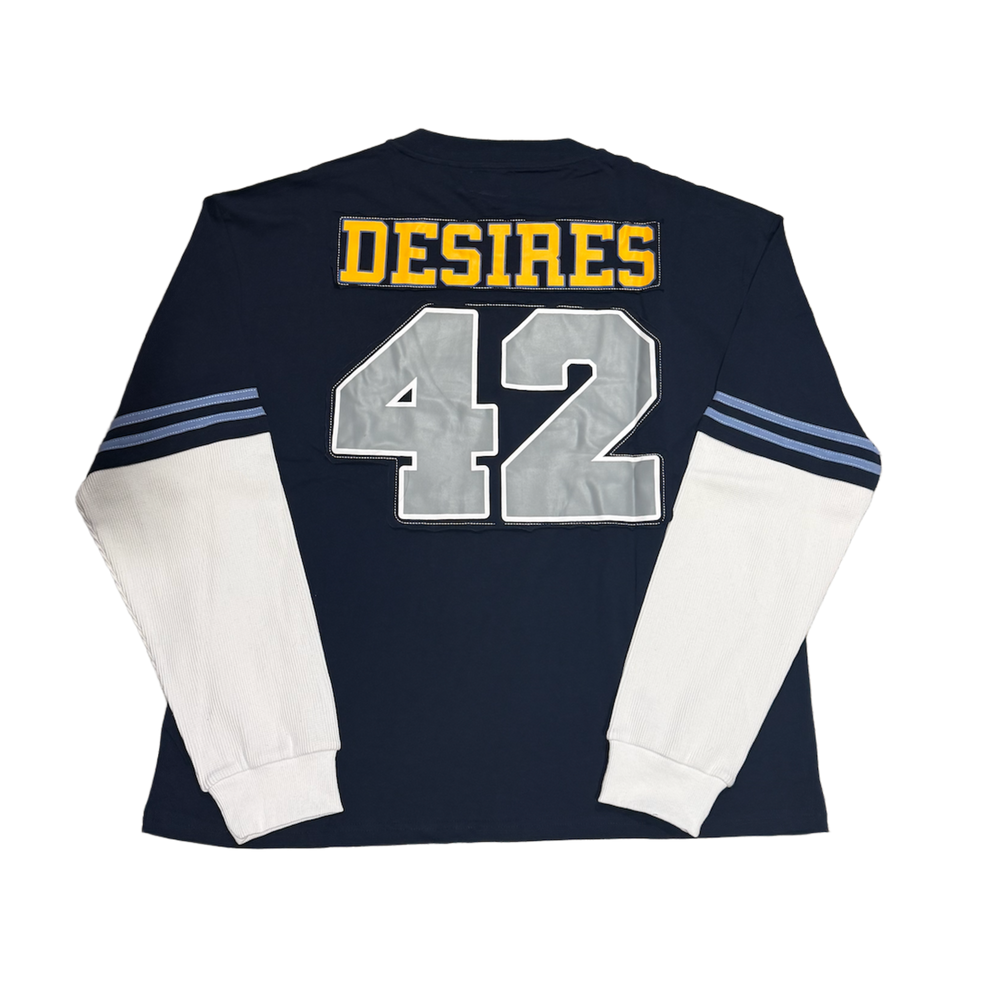 Bottega Desires 'Jackie Robinson' Navy Long Sleeve Jersey