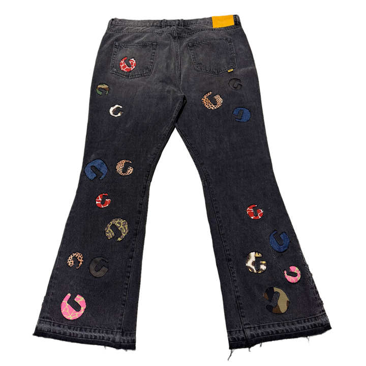 Gallery Dept. 'Multi G Patch' Black Flare Jeans