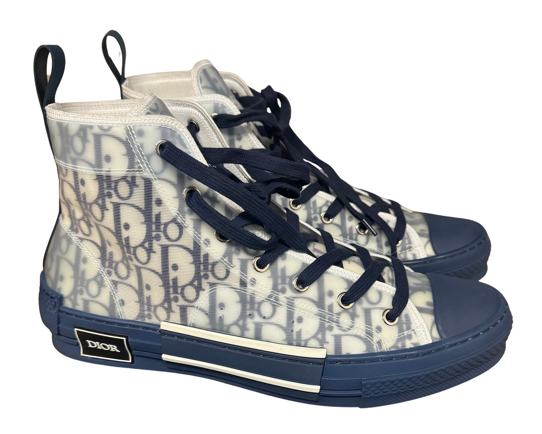 Dior 'Blue' Oblique High B23 Sneakers