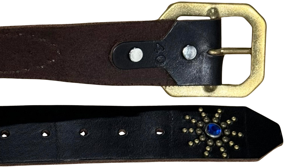 Studded 'Teal' Harley Davidson Belt