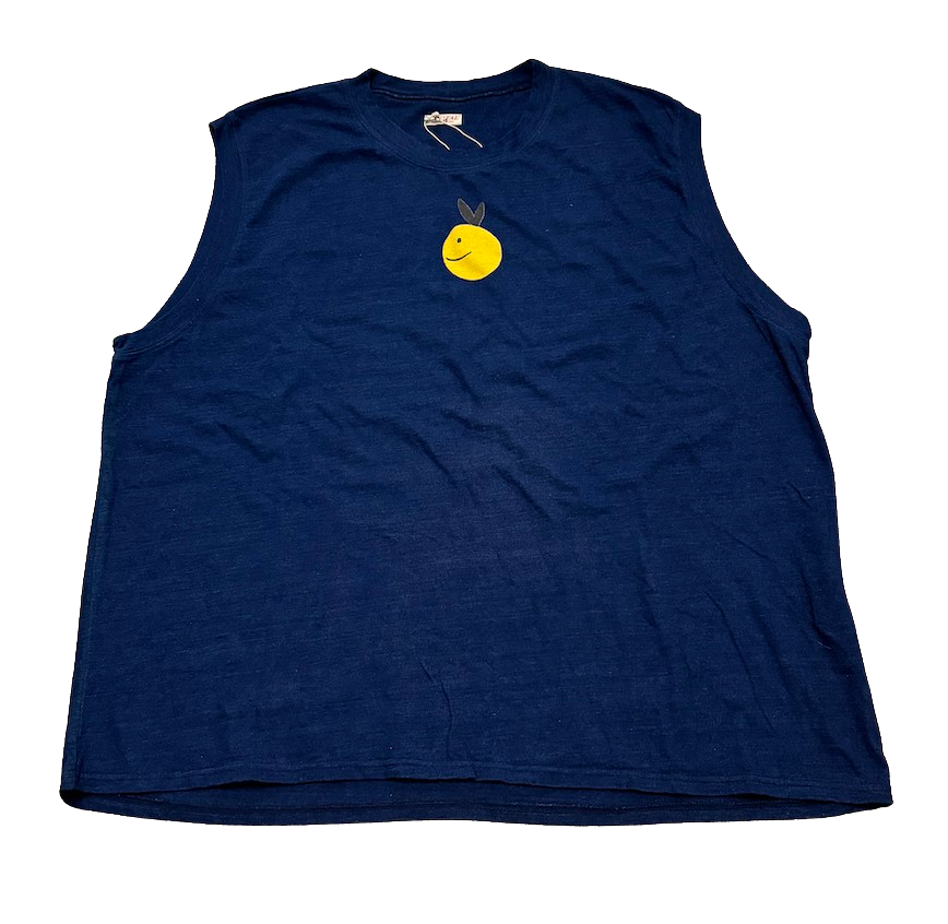 Kapital 'Smiley' Blue Sleeveless Tee