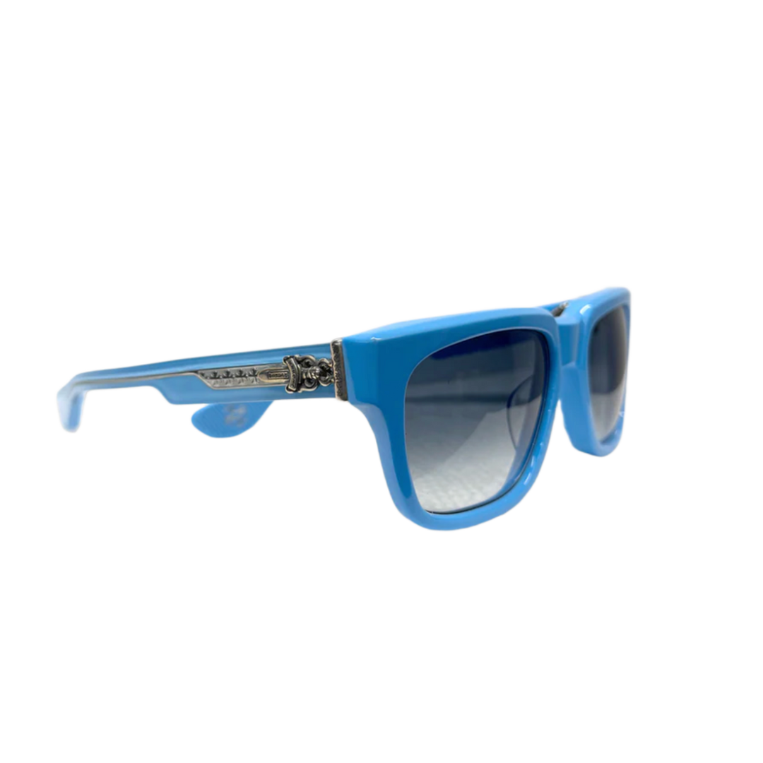 Chrome Hearts 'Blue/Silver' Box Officer Sunglasses