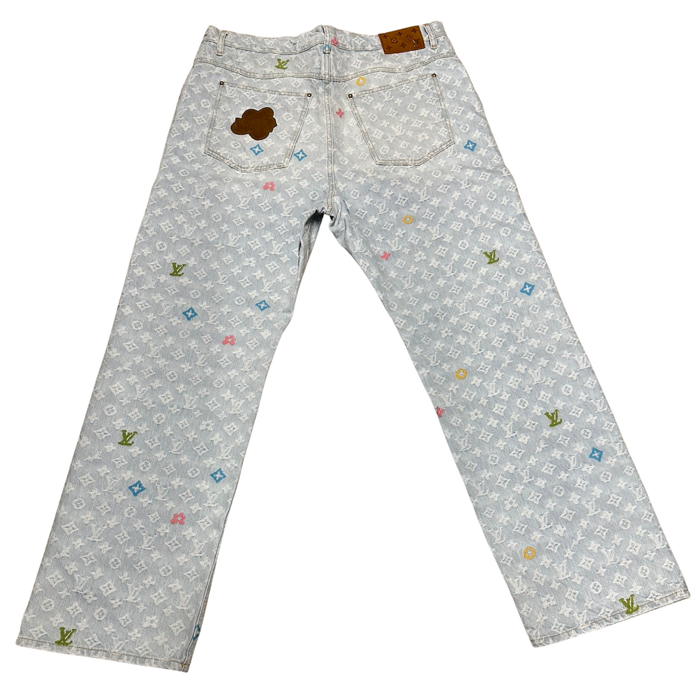 Louis Vuitton 'Craggy' Monogram Denim Jeans