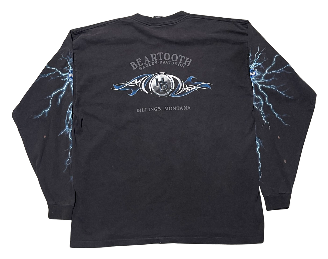 Harley Davidson 'Lightning' Long Sleeve Vintage Tee