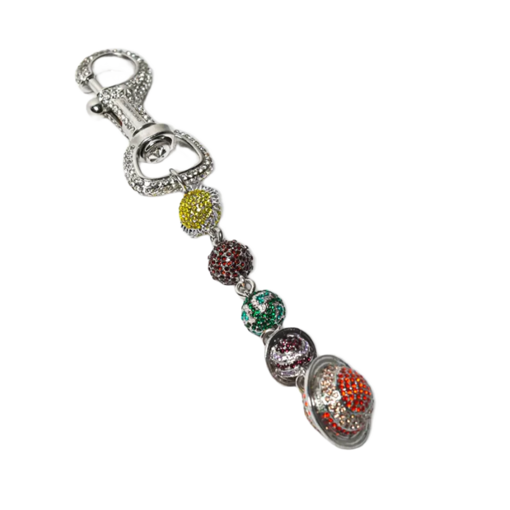 Starchain 'Multicolor' Silver Planet Keychain