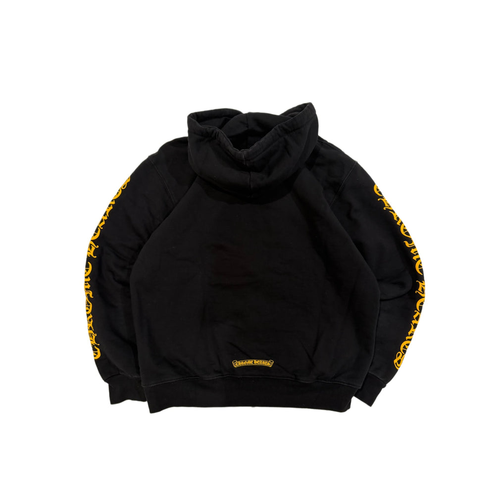 Chrome Hearts 'Yellow Dagger' Black Thermal Zip Up Hoodie