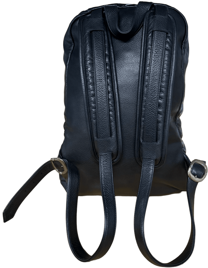 Chrome Hearts 'Cemetery' Black Leather Cross Patch 7th Grade Backpack