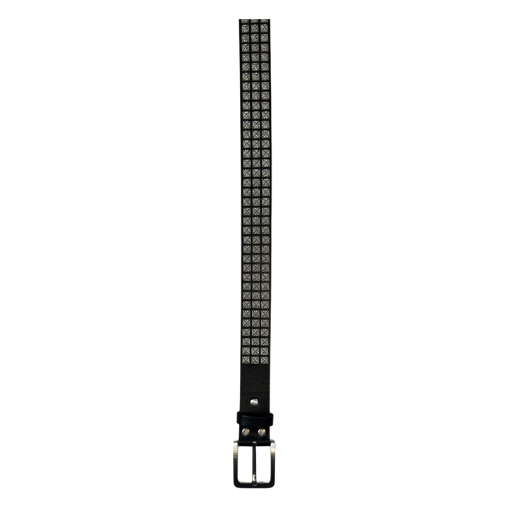 Bossi 'Silver on Black' Studded Belt