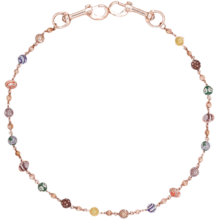 Starchain World 'Rose Gold' Small Planets Wallet Chain
