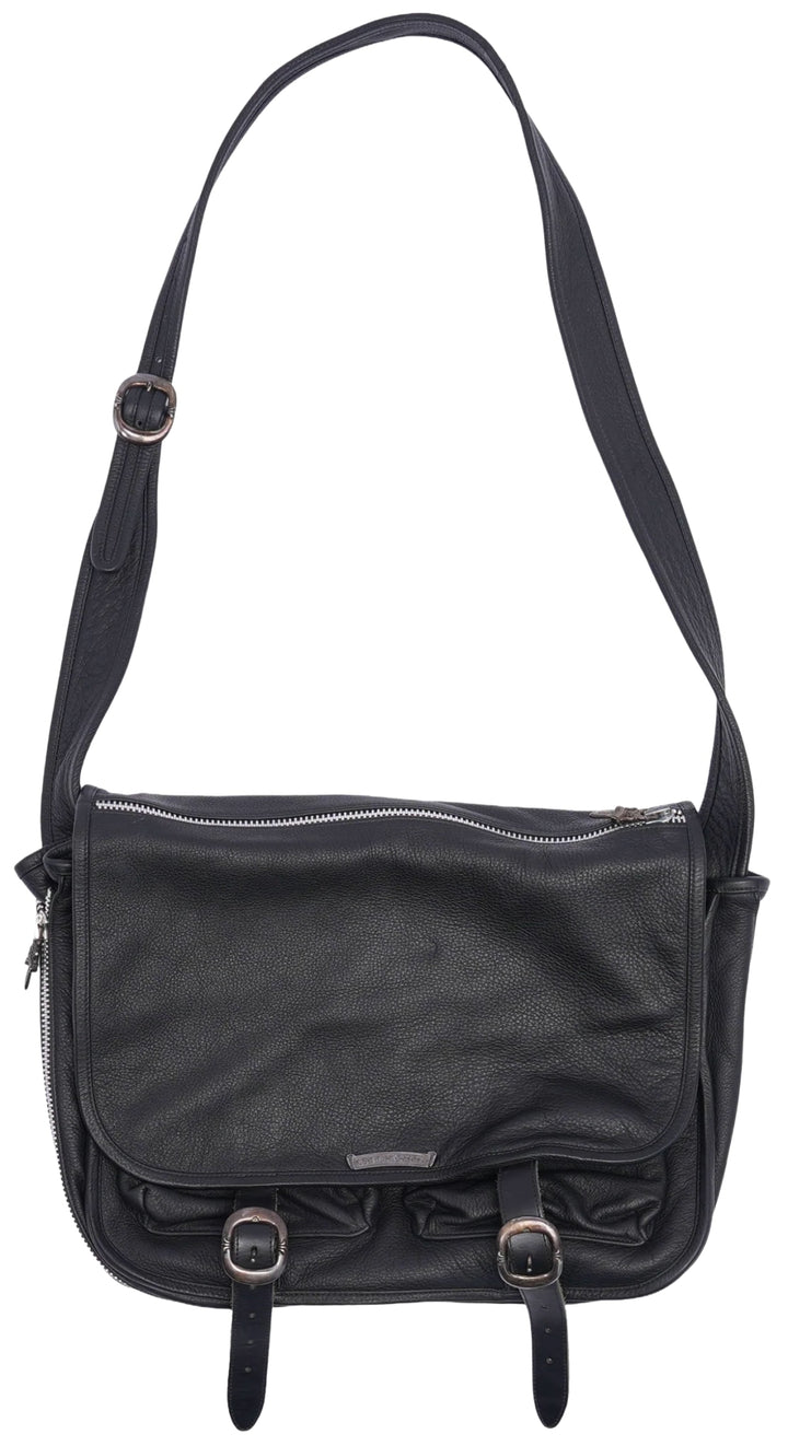 Chrome Hearts 'Gunslinger' Black Leather Messenger Bag