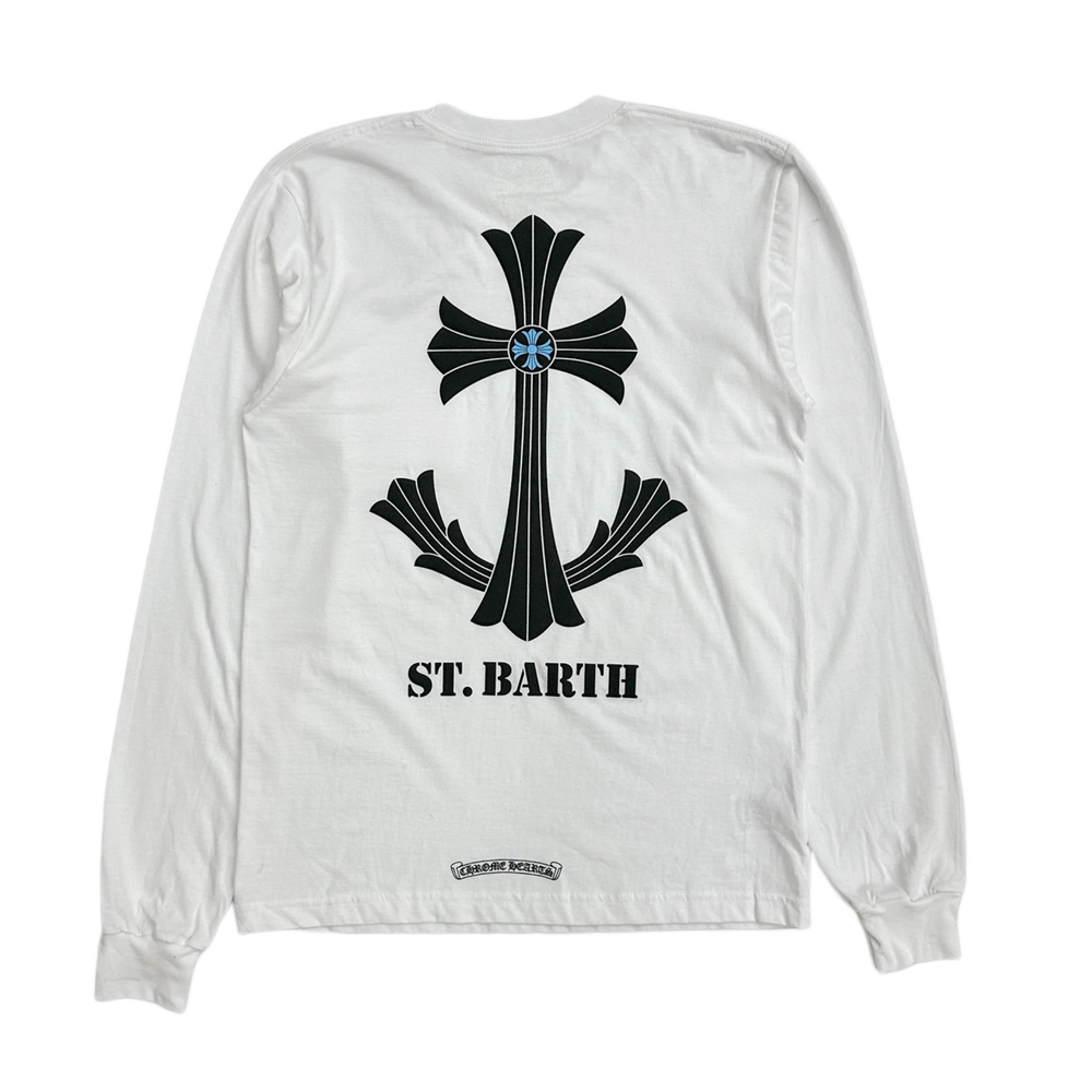 Chrome Hearts St Barth 'Anchor' White Longsleeve Tee