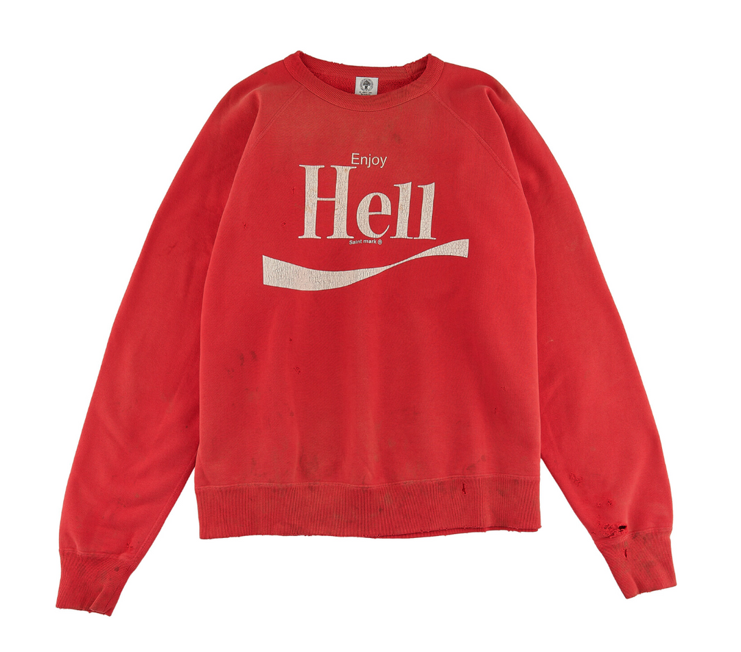 Saint Michael 'Enjoy Hell' Red Crewneck