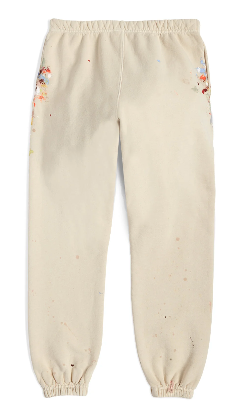 Gallery Dept. Cream 'Logo' Cuffed Sweatpants