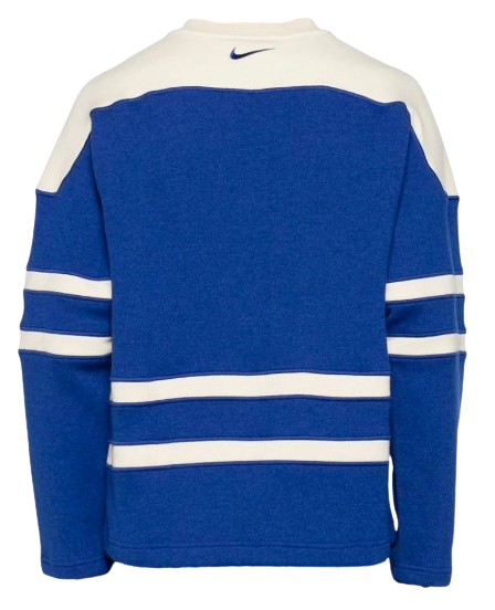 Nike Bode Striped Lace-Up Blue Sweater