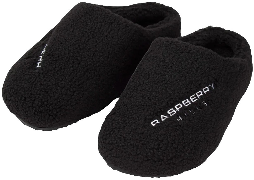 Gold+Vintage Raspberry Hills 'Black Fleece' Slippers