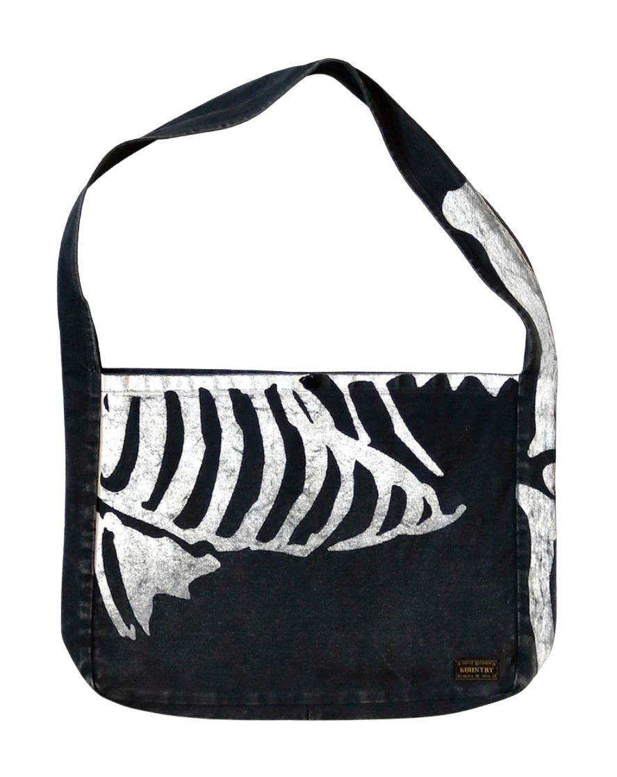 Kapital 14 Oz 'Bone' Denim Book Bag