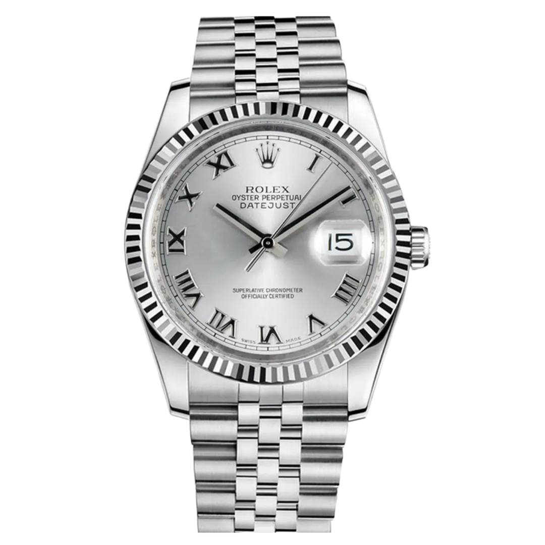 Rolex Datejust 36MM 116234 Watch Silver Dial Jubilee Bracelet