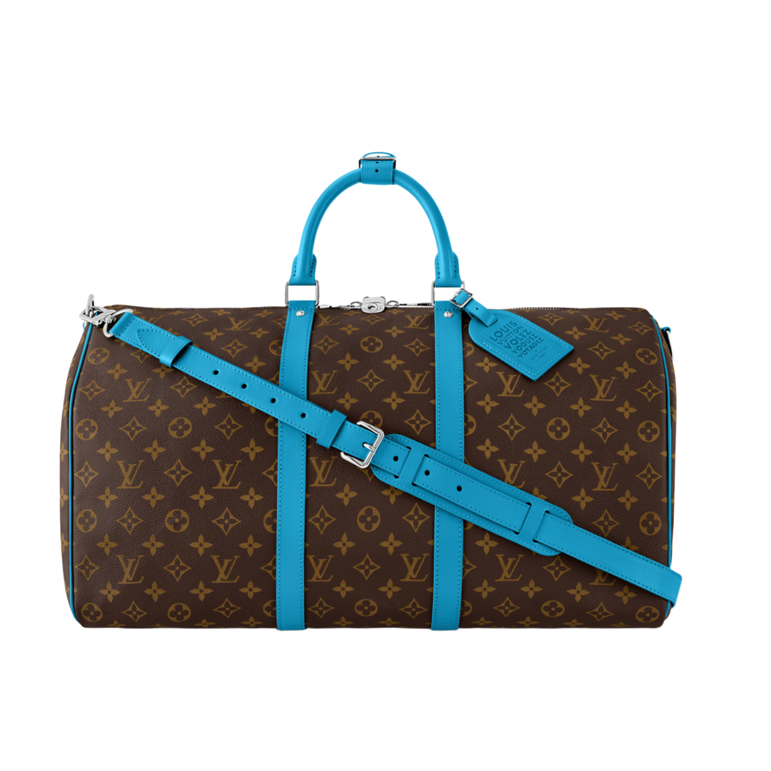 Louis Vuitton 'Gaston Blue' Keepall Bandouilére 50 Duffle Bag