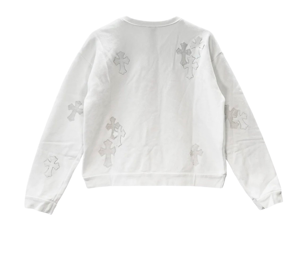Chrome Hearts White Sweatshirt '23 Crosses'
