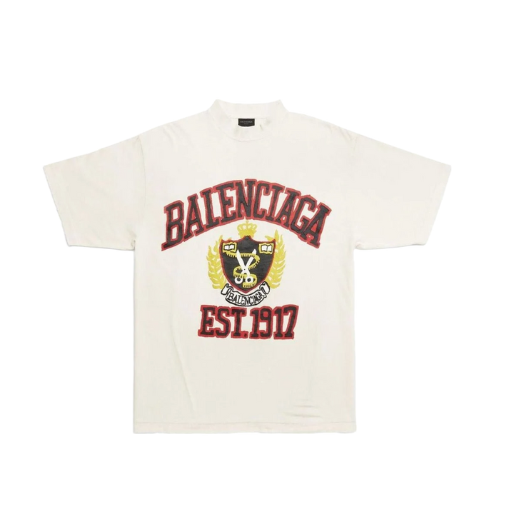 Balenciaga 'Est 1917' White Tee