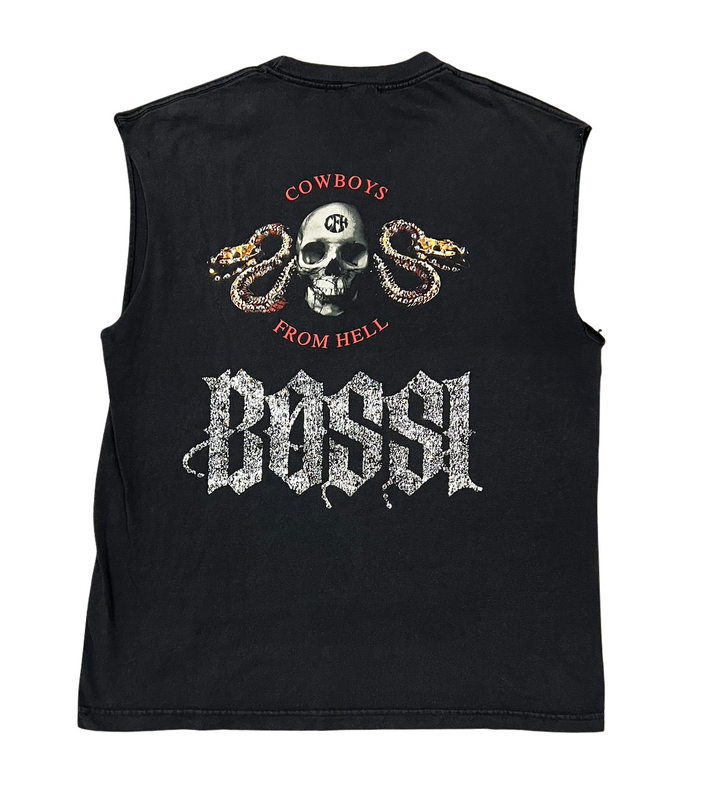 Bossi 'Pantera Cowboys' Vintage Rhinestone Cutoff Tee