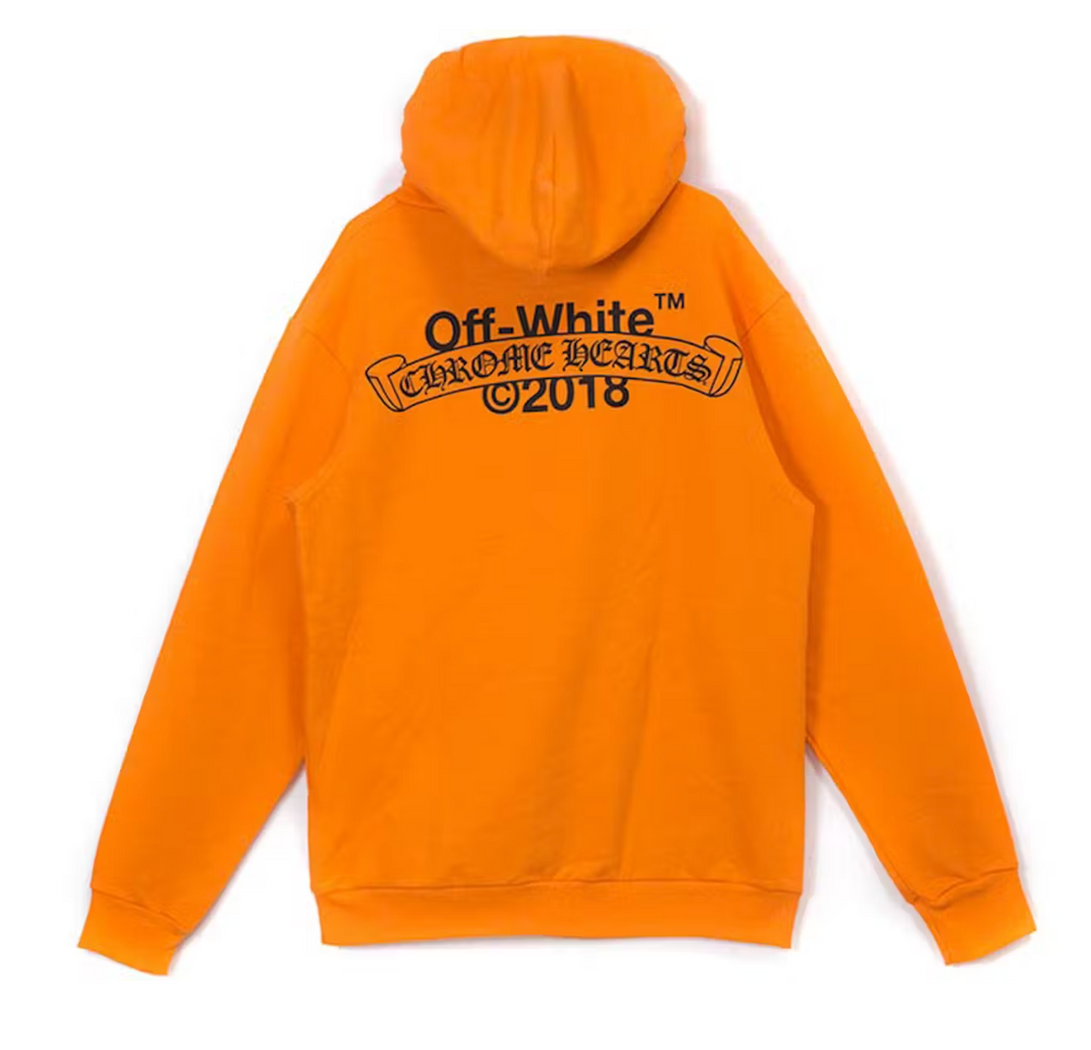 Chrome Hearts x Off-White 'Classic Logo' Orange Hoodie