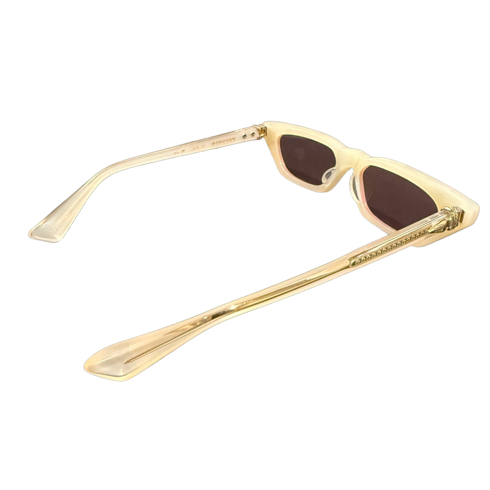 Chrome Hearts 'Sluntuation' White/Gold Sunglasses