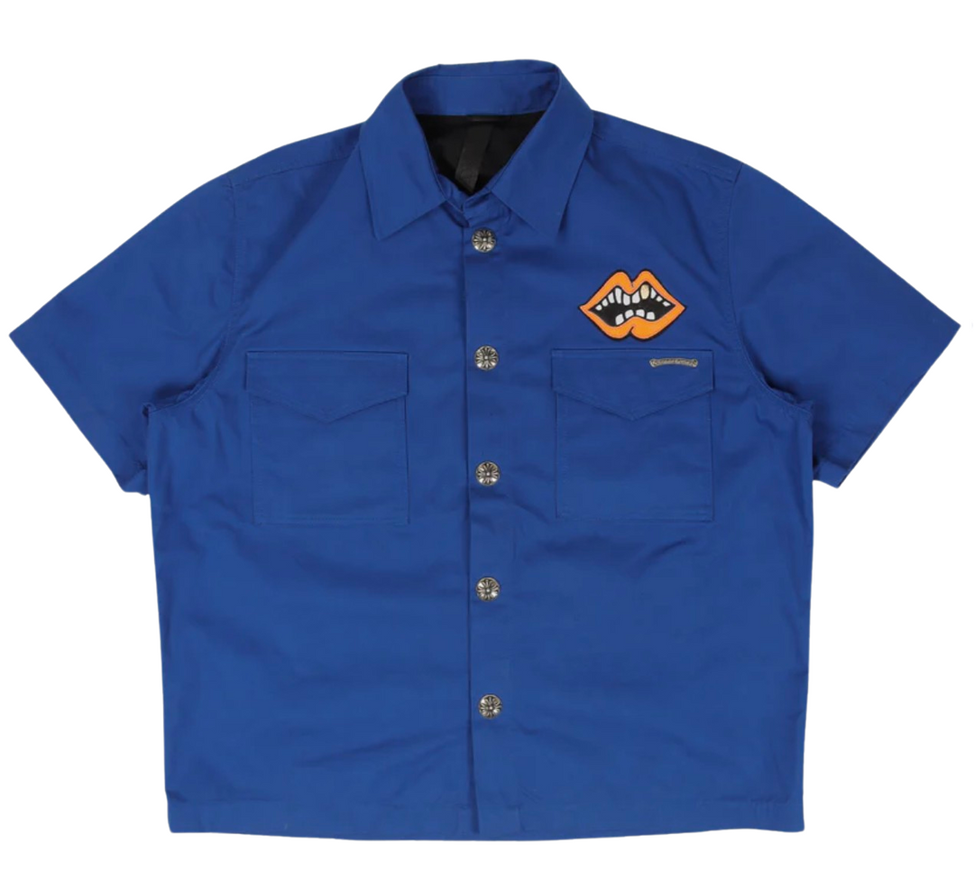 Chrome Hearts Matty Boy 'Chomper' Blue Work Shirt