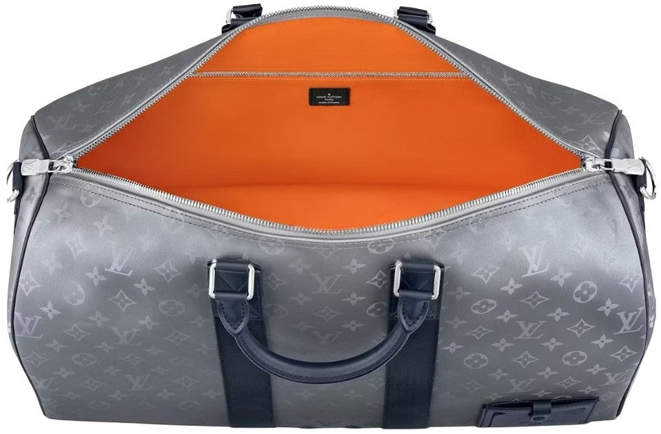 Louis Vuitton 'Satellite Silver' Keepall Bandouliere Bag