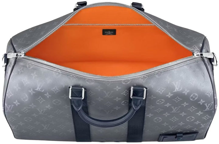 Louis Vuitton 'Satellite Silver' Keepall Bandouliere Bag
