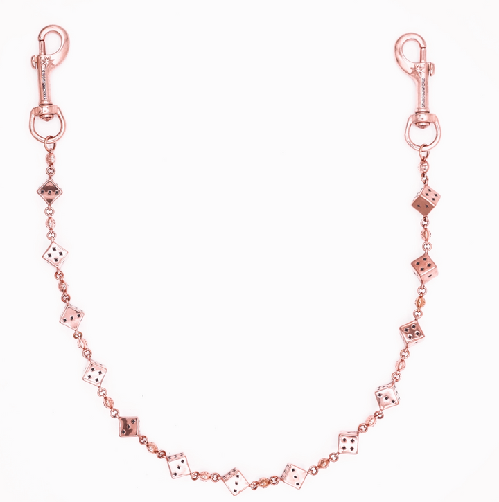 Starchain World 'Rose' Plain Dice Wallet Chain