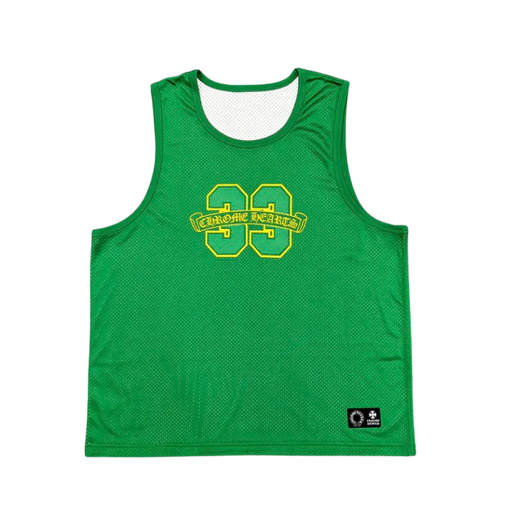 Chrome Hearts Green 'Reversible Mesh Basketball Jersey'