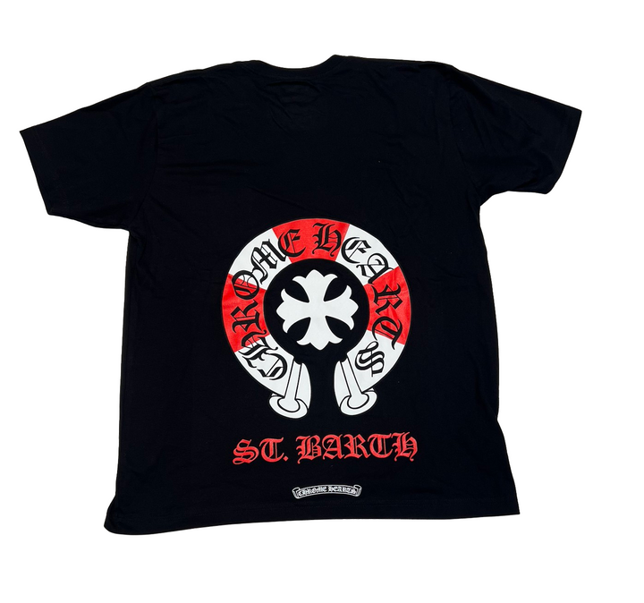 Chrome Hearts 'Red/White Horseshoe' St. Barths Tee