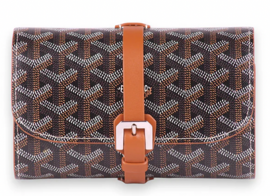 Goyard 'Double Travel' Black/Tan Watch Case