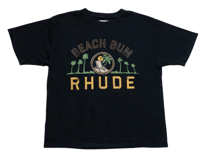 Rhude 'Palmera' Vintage Black Tee