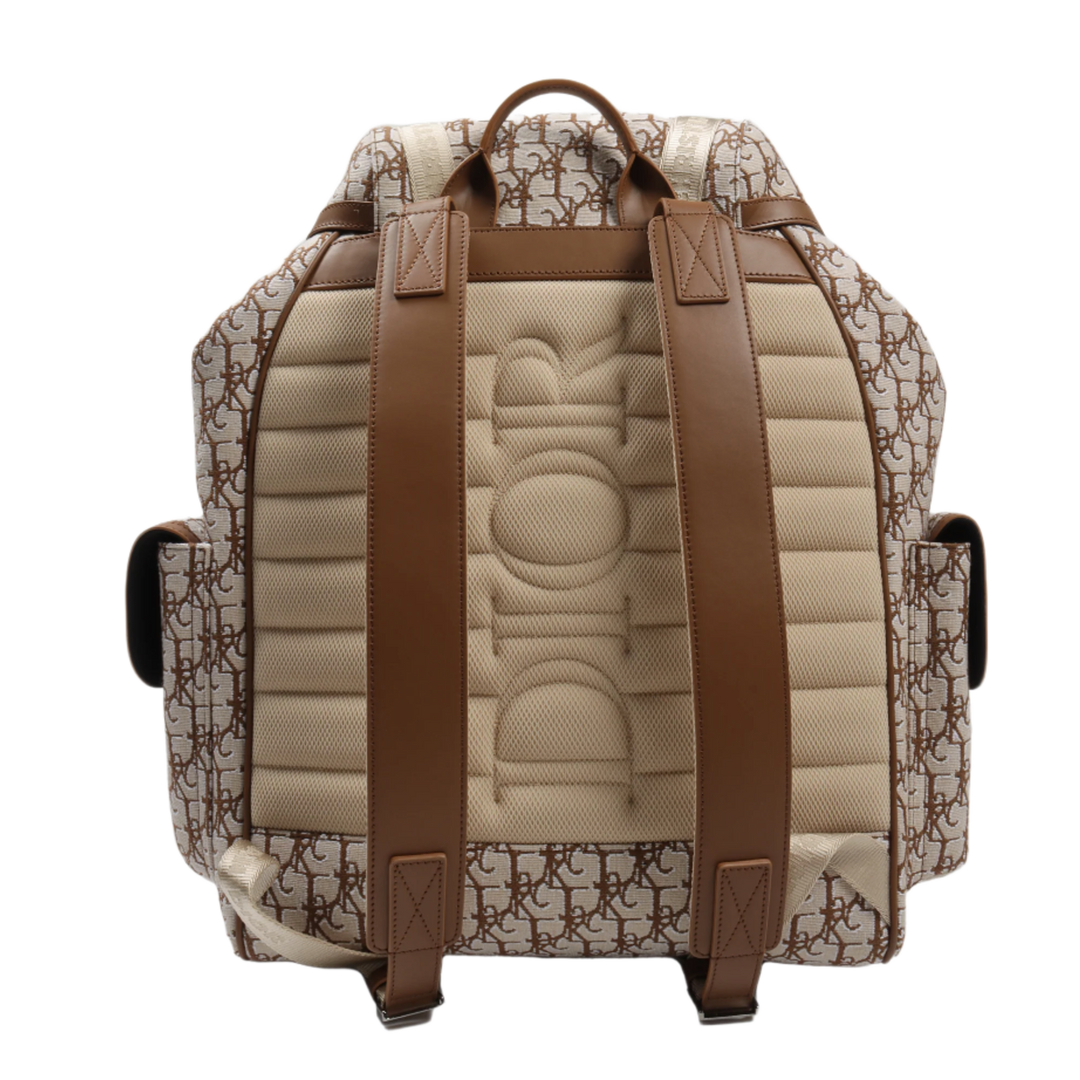 DIOR - Hit The Road Cactus Jack Backpack Coffee Cactus Jack Oblique Jacquard