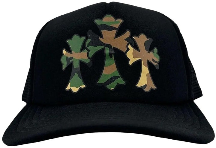 Chrome Hearts 'Black/Camo' Triple Cross Trucker Hat