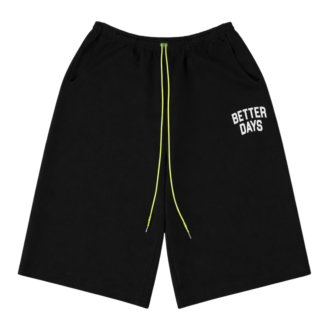 Better Days Black 3/4 Short