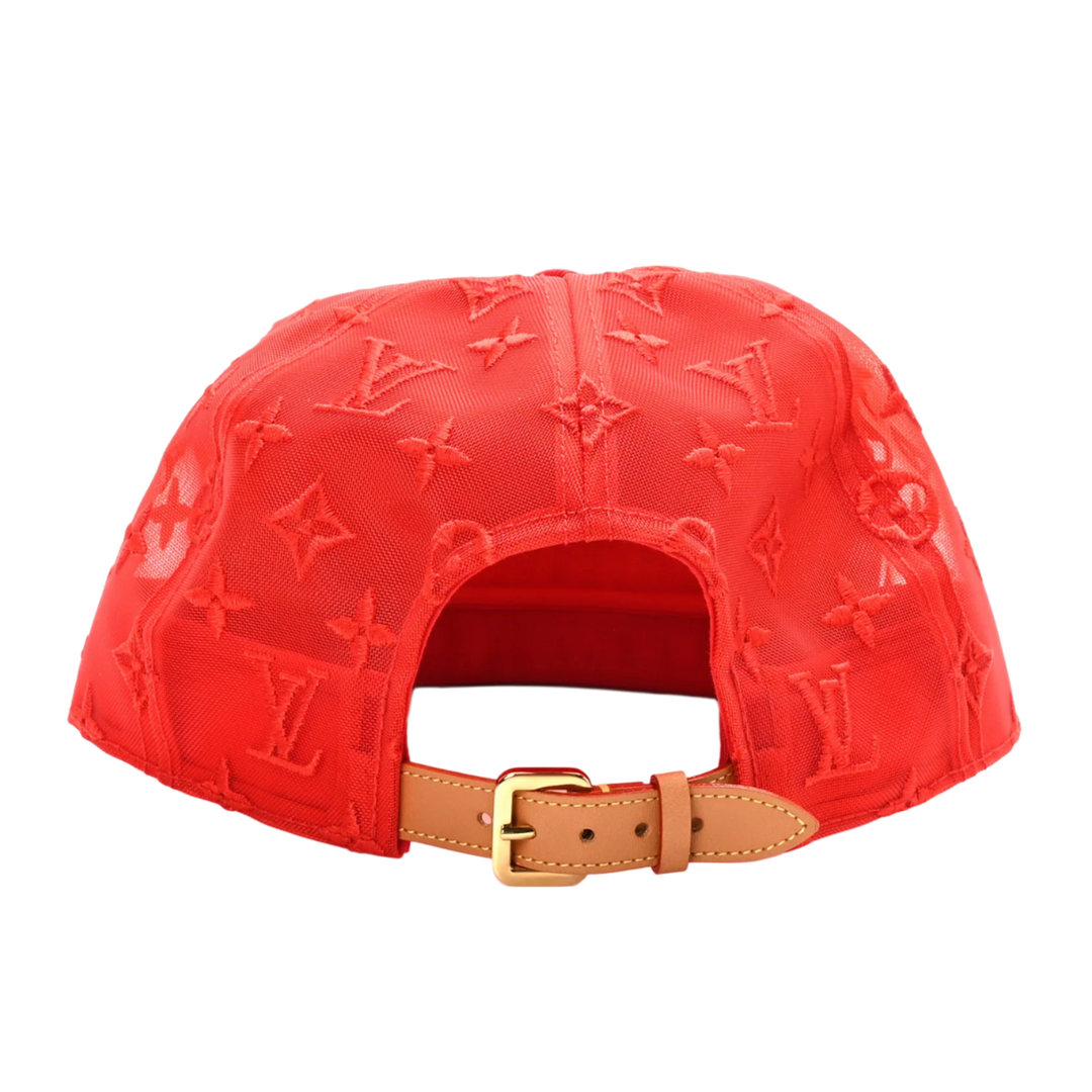 Louis Vuitton 'Red' Everyday LV Embroidered Mesh Cap (Soho Exclusive)