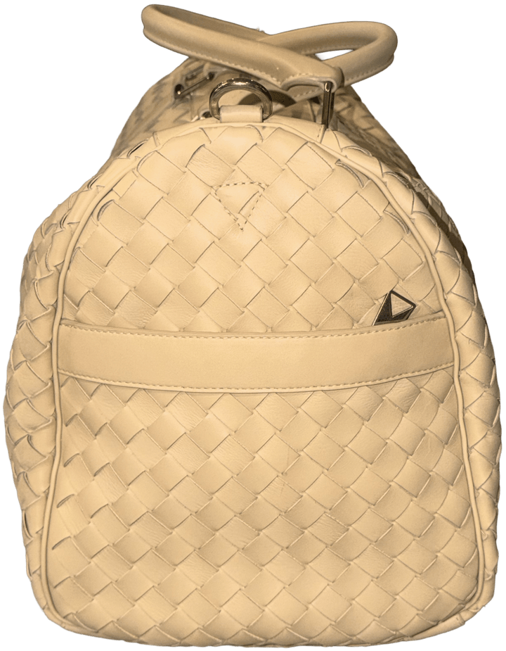 Bottega Veneta 'Tan' Woven Leather Duffle Bag