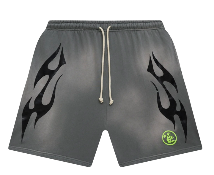 Hellstar 'Grey' Flame Shorts