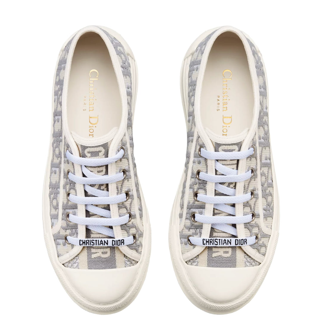 Dior 'Stone Grey' Oblique Embroid Sneakers