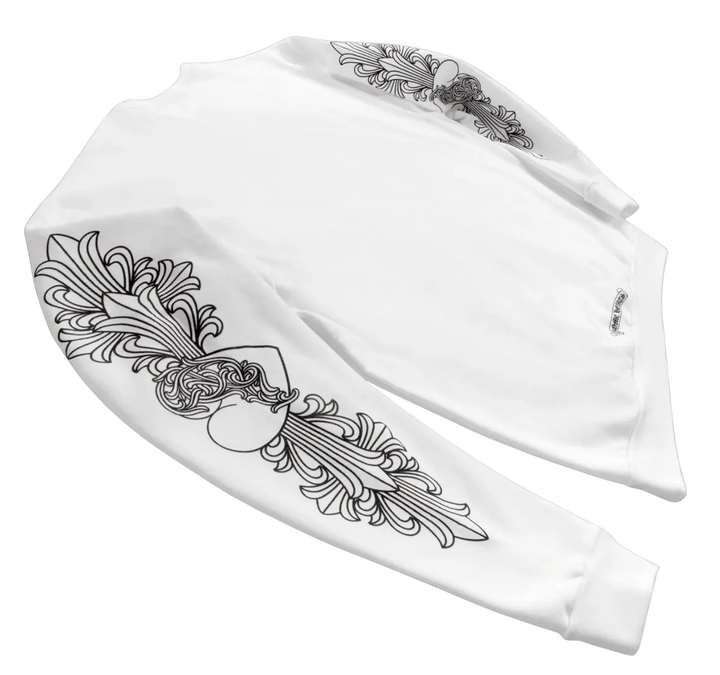 Chrome Hearts 'Love You' Floral Heart White Crewneck