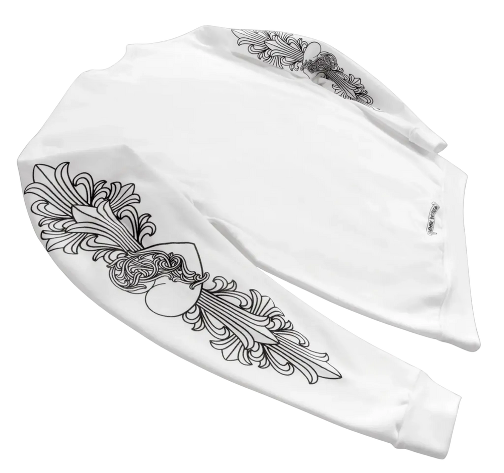 Chrome Hearts 'Love You' Floral Heart White Crewneck